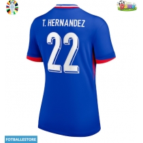 Frankrike Theo Hernandez #22 Hjemmedrakt Dame EM 2024 Kortermet